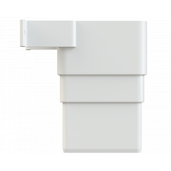 DPSQ65 PIPE CONNECTORS; OFFSET WHITE