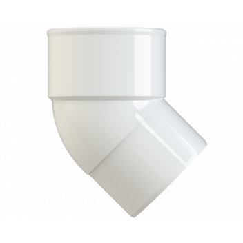S/WELD SPIGOT BEND 45DEG; 50MM WHITE