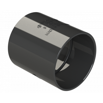 S/WELD STRAIGHT COUPLING; 50MM BLACK