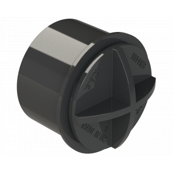 S/WELD SCREWED ACCESS STOP END PLUG; 40MM BLACK