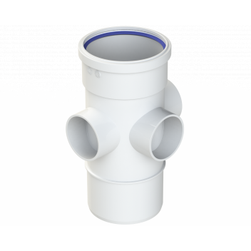 POLYPIPE RING-SEAL BOSS PIPE; 4\"/110MM WHITE