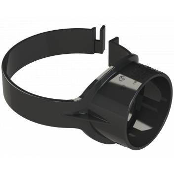POLYPIPE RING-SEAL STRAPBOSS(OPEN);SIDEFIX 4\"/110 BK