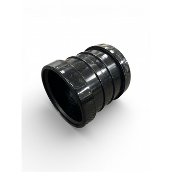 E.TUPLING 6\" PUSH-FIT SOIL DOUBLE-SOCKET COUPLER - BLACK