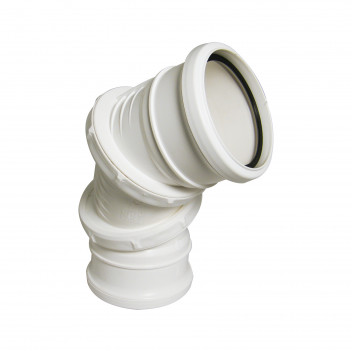 FLOPLAST RING-SEAL ADJUSTABLE BEND 0-90 DEG;4\"/110MM SOIL WHITE