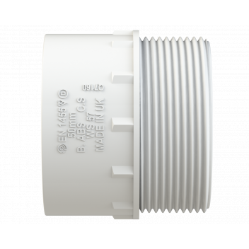 S/WELD ADAPTOR; 50MM WHITE