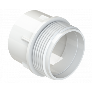 POLYPIPE S2000 MUPVC 40MM SCKT X MI CONNECTOR - WHITE