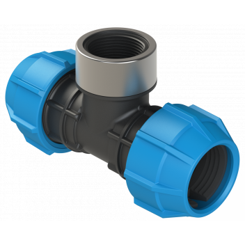 POLYFAST BSP FEMALE BRANCH TEE; 32MMX1\"