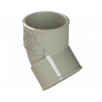 POLYPIPE S2000 40MM MUPVC 45 DEG OBT BEND - SOLV GREY