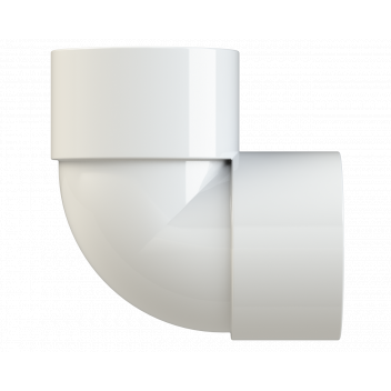 S/WELD KNUCKLE BEND 90DEG; 40MM WHITE