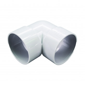 FLOPLAST S/WELD KNUCKLE BEND 90 DEG; 50MM WHITE