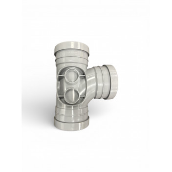 E.TUPLING 6\" PUSH-FIT SOIL T/S 90DEG BRANCH - GREY