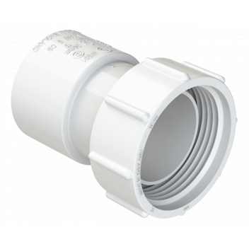 S/WELD THREADED COUPLING; 32MM WHITE