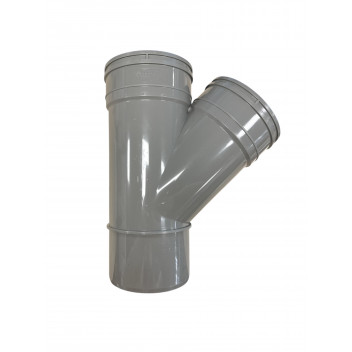 E.TUPLING SOLVENT SOIL 135DEG DOUBLE-SOCKET BRANCH - SOLVENT GREY