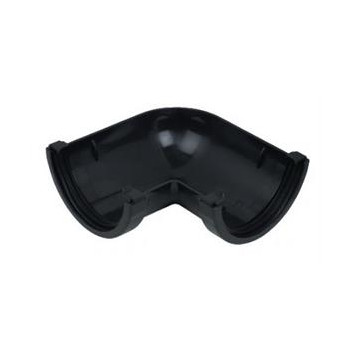 E.TUPLING 112MM HALF-ROUND 90DEG ANGLE - BLACK