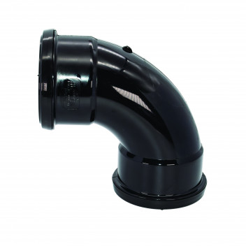 FLOPLAST RING-SEAL 92.5 D/S BEND;4\"/110MM SOIL BLACK