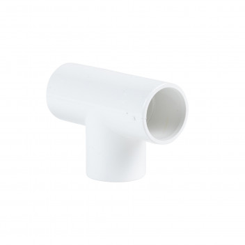 FLO S/WELD O/FLOW TEE; 21.5MM WHITE