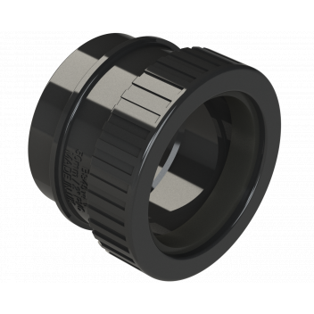 POLYPIPE RING-SEAL STRAIGHT ADAPTOR; 50MM BLACK