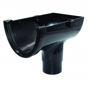 FLOPLAST HI-CAP STOPEND OUTLET 68MM; BLACK