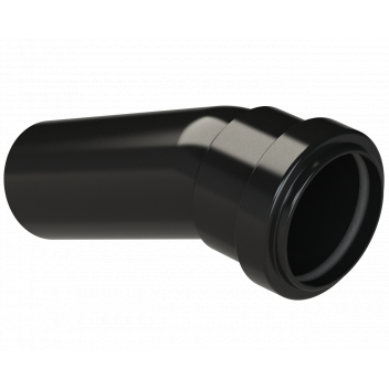PUSHFIT SOIL BOSS BEND 157.5D;40MM BLACK