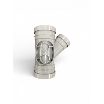 E.TUPLING 6\" PUSH-FIT SOIL T/S 45DEG UNEQUAL BRANCH - GREY