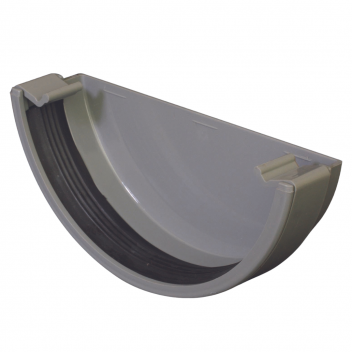 E.TUPLING 150MM EXTERNAL STOPEND HALF ROUND KOMMERCIAL GREY