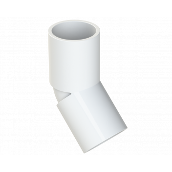 S/WELD 45 DEG OBTUSE OFFSET BEND; WHITE