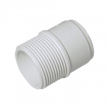 FLOPLAST S/WELD ADAPTOR (MALE IRON); 40MM WHITE