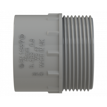 S/WELD ADAPTOR; 40MM GREY