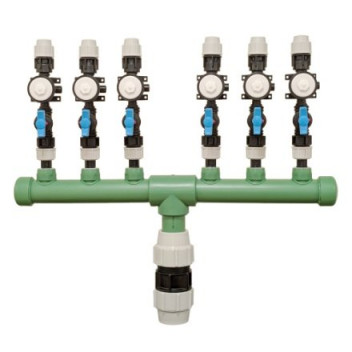 PLASSON BELOW-GROUND MANIFOLD 6 PORT W/MCP KIT 63MM X 25MM