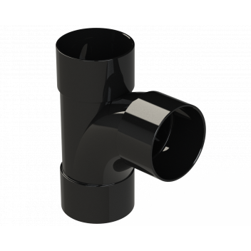 S/WELD SWEPT TEE 92.5DEG; 50MM BLACK