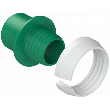 POLYFAST DARK GREEN PE ADAPTOR SET; 25MM
