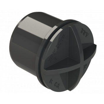 S/WELD SCREWED ACCESS STOP END PLUG; 32MM BLACK