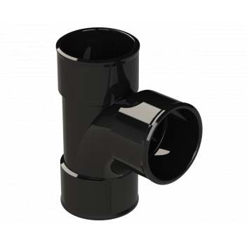 POLYPIPE S2000 40MM MUPVC 92.5DEG SWEPT TEE - BLACK