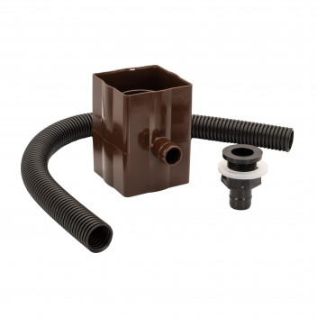 FLOSAVER RAINWATER DIVERTER; BROWN