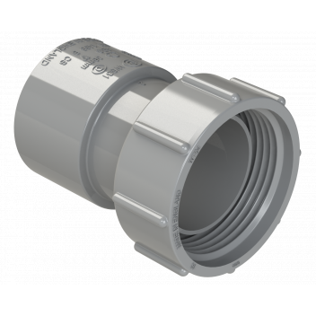 S/WELD THREADED COUPLING; 32MM GREY