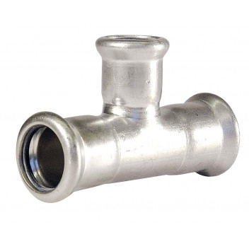 SS 316 PRESS - REDUCING TEE - 108 x 22 x 108