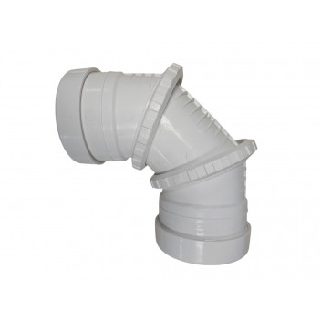 E.TUPLING 4\" SOIL 0-90 ADJUSTABLE BEND - WHITE