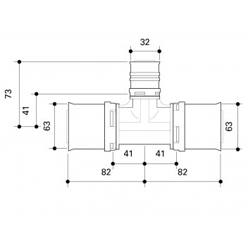 FRANKISCHE ALPEX L TEE RED. PPSU DUO XS 63-32-63