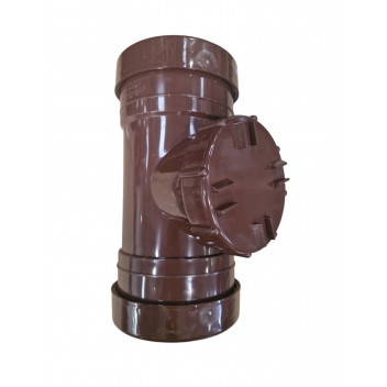 E.TUPLING 4\" SOIL DOUBLE-SOCKET ACCESS PIPE - BROWN