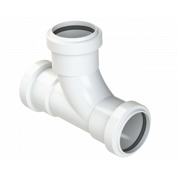 PUSHFIT SWEPT TEE 91.25DEG; 40MM WHITE