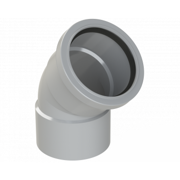 POLYPIPE RING-SEAL OFFSET BEND; 3\"/82MM 135 DEG GREY