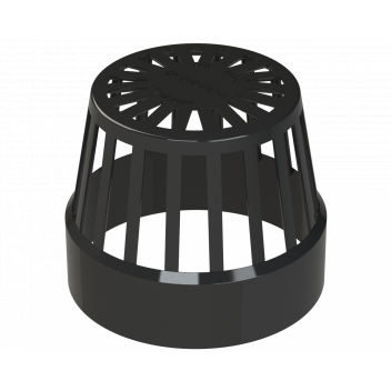 UNIV VENT TERMINAL; 4\"/110MM BLACK