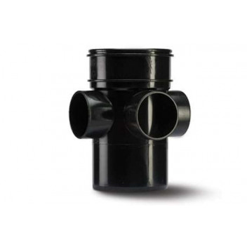 S2000 110MM 3 WAY BOSSED PIPE S/S SOL BLACK