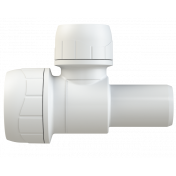 POLYPLUMB ENHANCED - 22X22X15 BRANCH RED SPIGOT TEE - WHITE