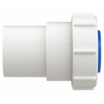 UNIV CONNECTOR TO SOLV SCKT ABS;40MM WHI