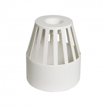 FLOPLAST RING-SEAL SOIL VENT TERMINAL;4\"/110MM WHITE