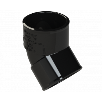POLYPIPE S2000 40MM MUPVC 45 DEG OBT BEND - BLACK