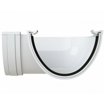 PFLOW DEEP 90 DEGREE ANGLE; WHITE