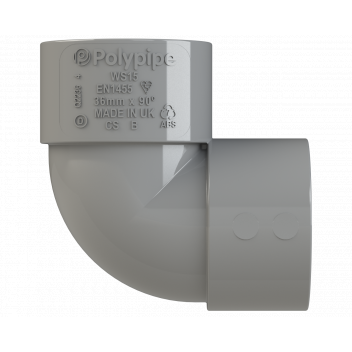 S/WELD KNUCKLE BEND 90DEG; 32MM GREY