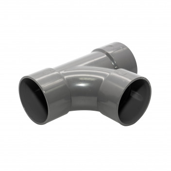 FLOPLAST S/WELD SWEPT TEE 92.5 DEG; 40MM GREY